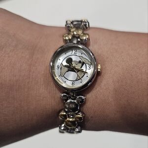 Disney Mickey Mouse Two-Tone Gold & Silver Women's Watch, New Battery